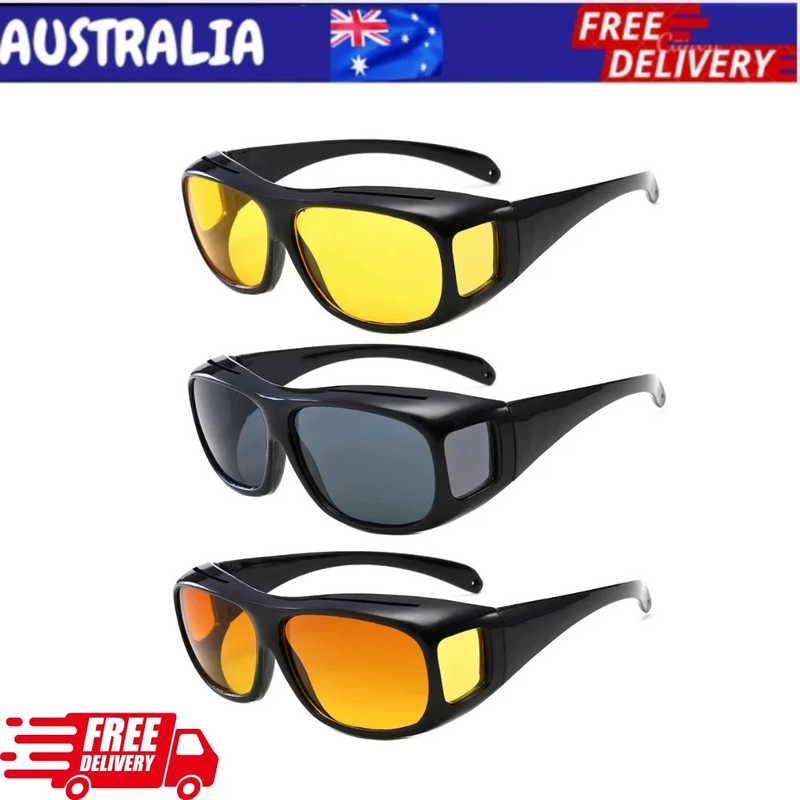 Night Driving Glasses HD anti Glare Vision Polarized Yellow Lens Tinted Unisex