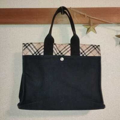 Burberry Blue Label tote bag canvas cotton x Nylon women's