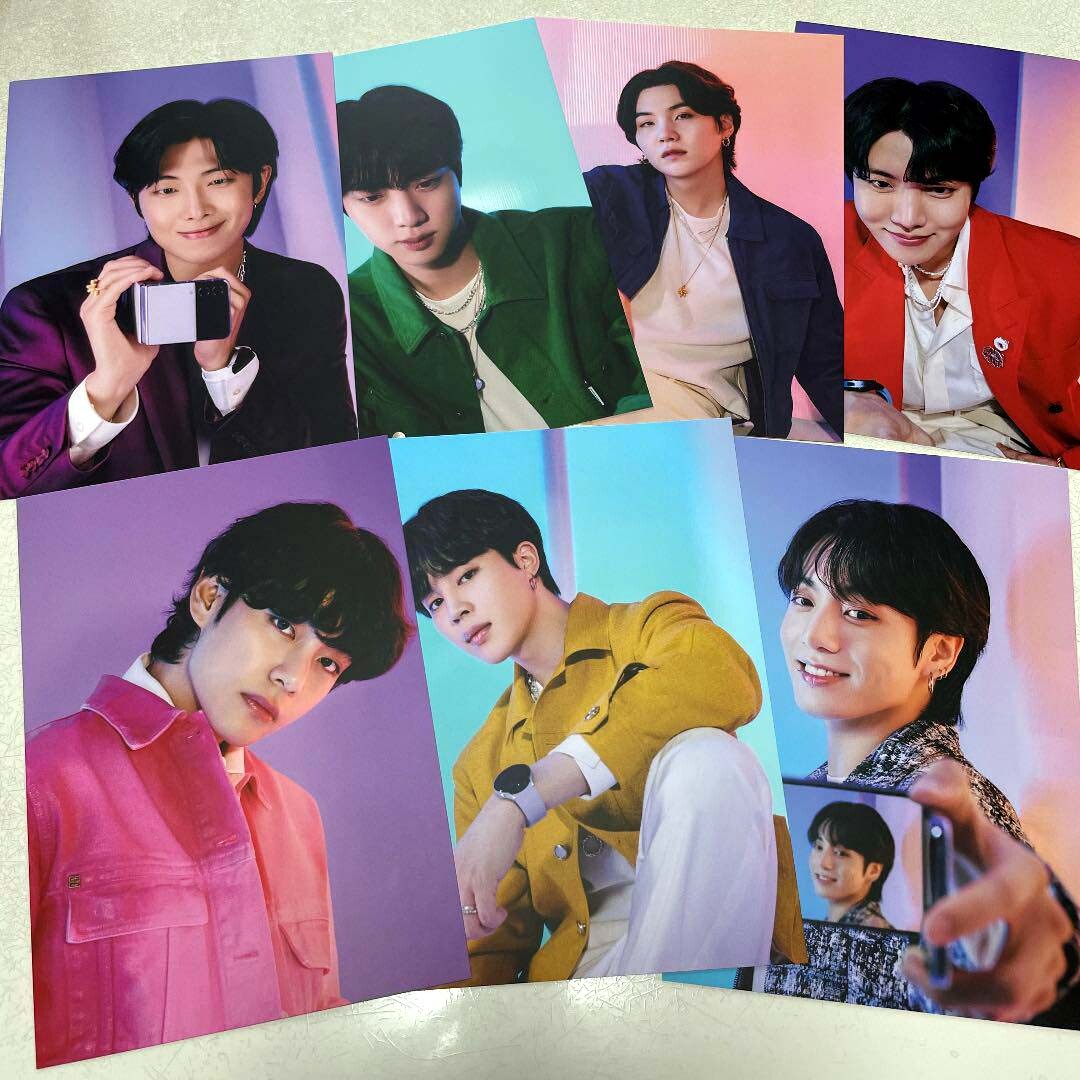 BTS x Galaxy Official Special Post card Samsung Z Flip4