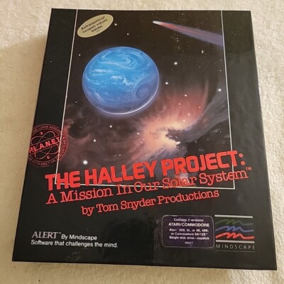 The Halley Project Arcade Game Commodore C=64  tested Mindscape Complete