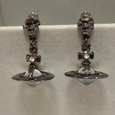 小物 Vivienne westwood Vivienne Westwood Necklace GINGER Logo Crystal Silver IN BOX