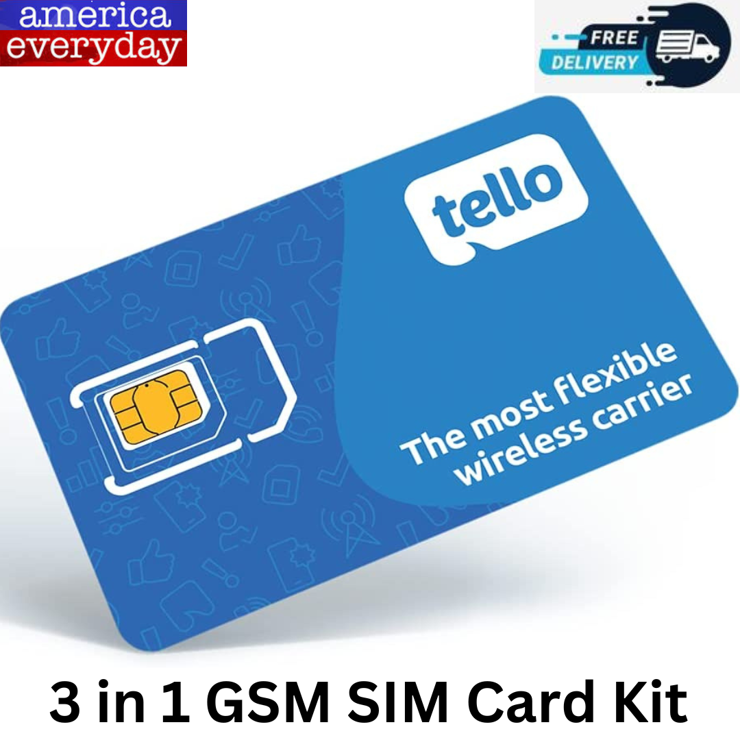 Tello Mobile - Bring Your Own Phone - 3 in 1 GSM SIM Card Kit *NEW*