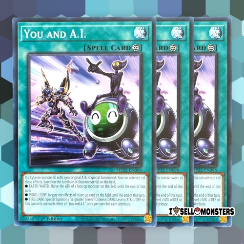 Yu-gi-oh! TCG 3x YOU AND A.l. MP22-EN096 Common x3 delete | eBay