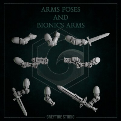 Arm poses and bionic arms Set x8 Greytide Studio