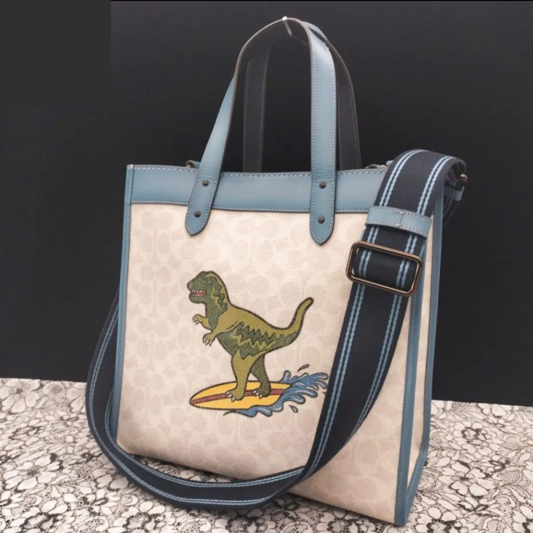 Coach Japan Limited Rexy Surfing Tote Bag Calf Leather