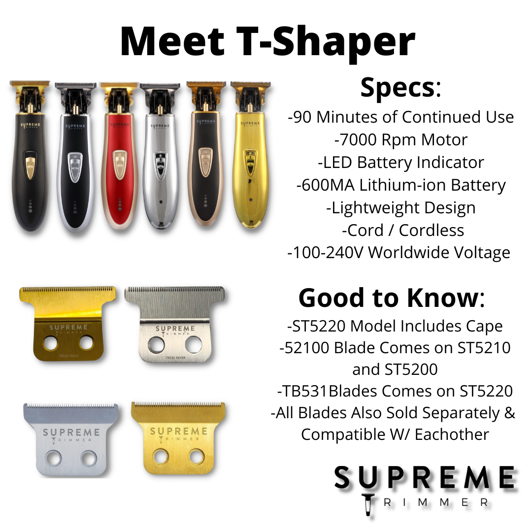 Hair Trimmer by SUPREME TRIMMER - T-Shaper Beard Trimmer - Factory Recertified