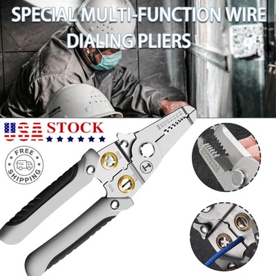 New Multi-Function Stripper Crimper Cable Cutter Professional Crimper Tools USA
