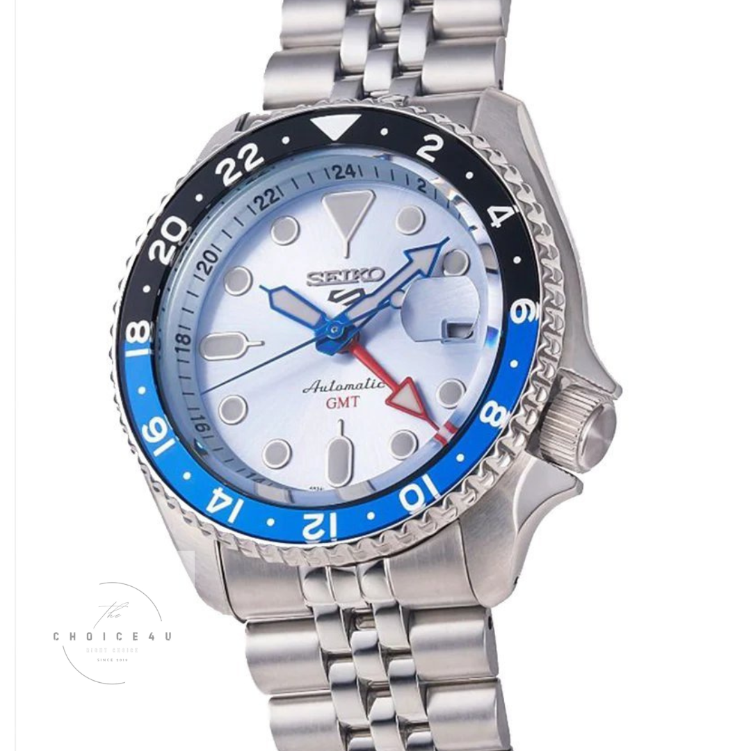 Pre-owned Seiko 5 Sports Automatic Gmt Limited Edition Ice Blue Men's Watch
