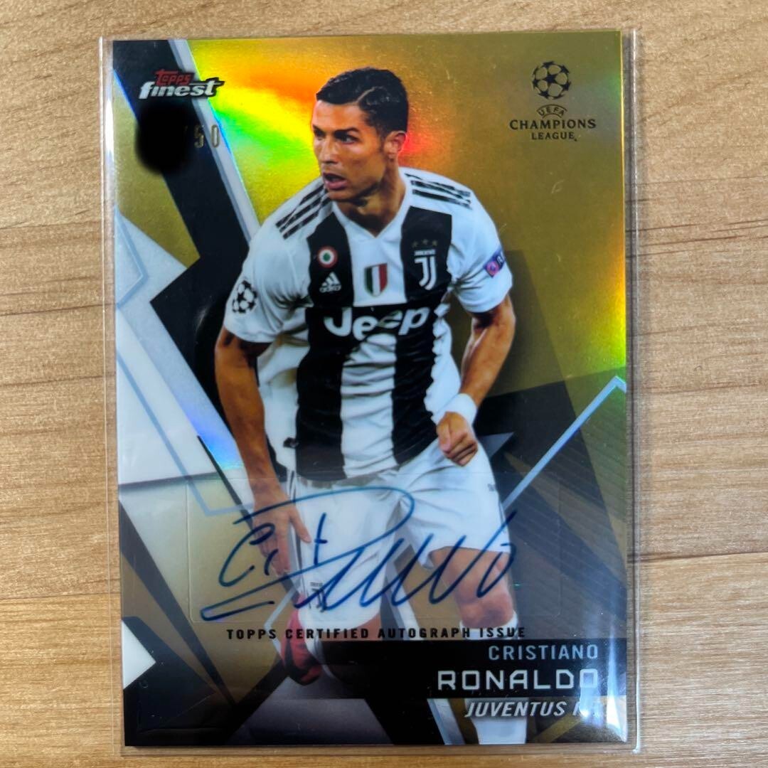 2018-19 Topps Finest UCL Cristiano Ronaldo /50 Auto SP Gold