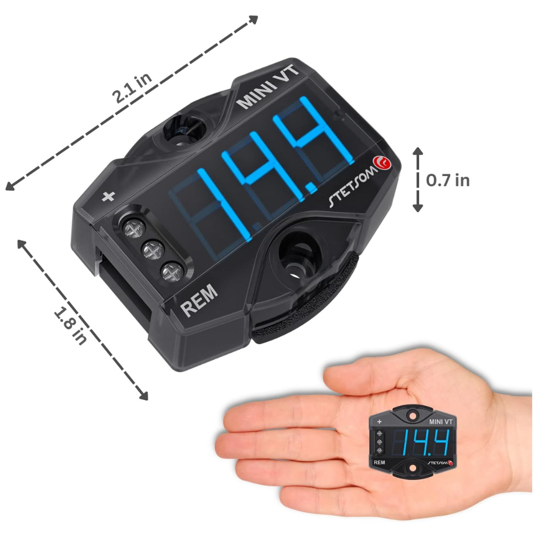 Stetsom - MiniVT Digital Display Mini Voltmeter High Accuracy Blue LED 7V~30V