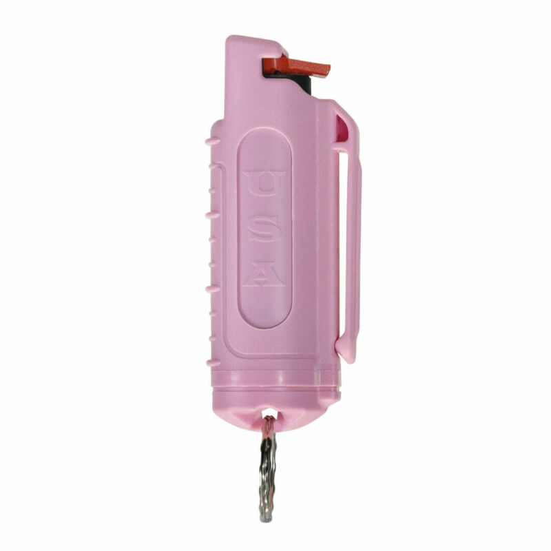 Police Magnum Pepper Spray 1/2oz Pink Molded Keychain Security Protection 