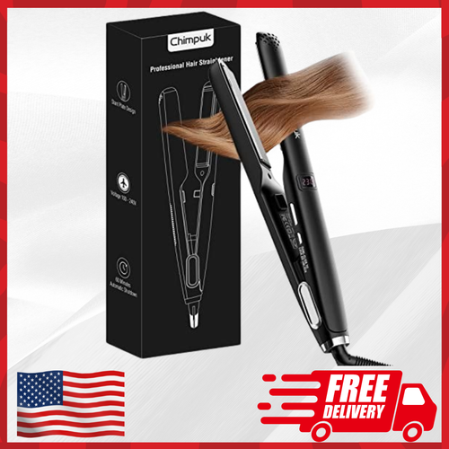 Hair Straightener, Salon Curling Wand & Flat Iron Beveled