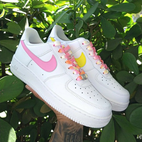 white and pink air force 1