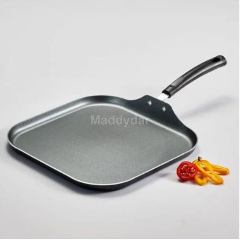 Square 11" Griddle Pan Non-Stick Steel Kitchen Pancake Cooking Frying BBQ Grill