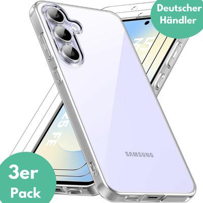 Hülle + 2X Schutzglas für Samsung Galaxy S25 FE 5G Panzerfolie Display Case Full