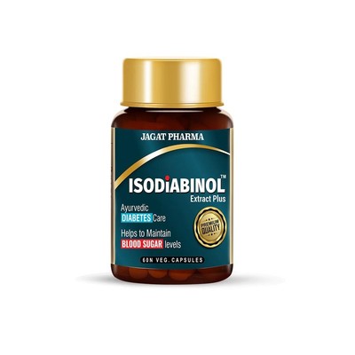 Jagat Pharma Isodiabinol Extract Plus Ayurvedic care in blood sugar level(60Cap)