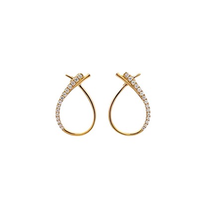 Round Lab Grown Diamond Fashion Stud Earrings for Women 14K Yellow Gold 2.6g