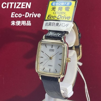CITIZEN FORMA WRISTWATCH LADIES ECO-DRIVE SOLAR-POWERED SQUARE JAPANESE MINT