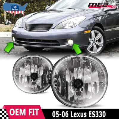 Fog Lights Clear Bumper For Lexus ES 2005-2006 Factory Driving Lamp Replacement