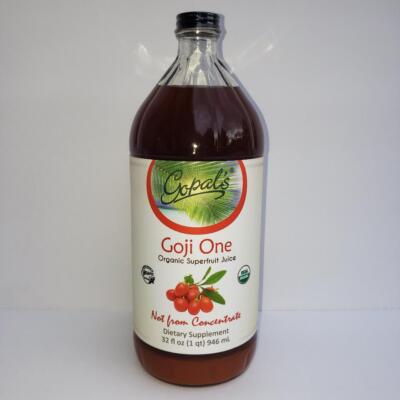 Gopals 100 % Best PURE Organic GOJI One Berry Juice Liquid Super Fruit 32oz 30g 