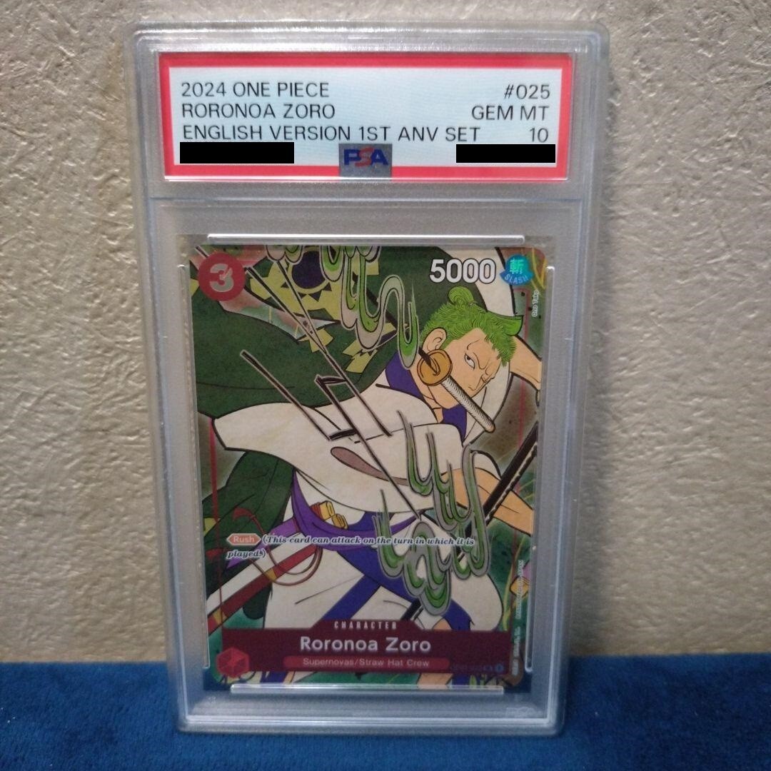 PSA10 Roronoa Zoro OP01-025 SR 1st Year Anniversary Set One