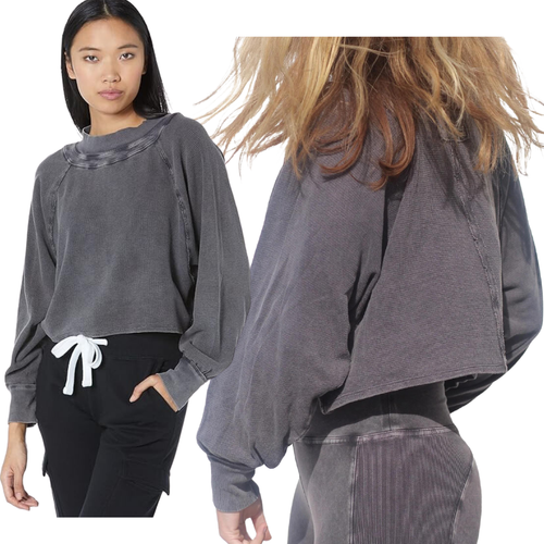 トップス Flight Mode Cropped Pullover(light gray) TLF Chill Oversized Crop Sweatshirt | Womens Sweatshirt