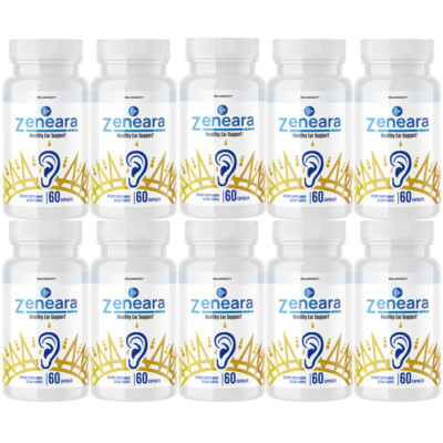 Zeneara Healthy Ear Support for Ear Ringing & Tinnitus - 10 Bottles