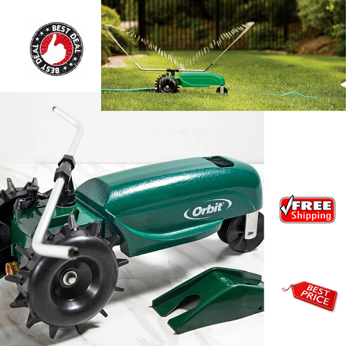 Traveling Sprinkler Raintrain Garden Tractor Sprinkle Water Orbit Green