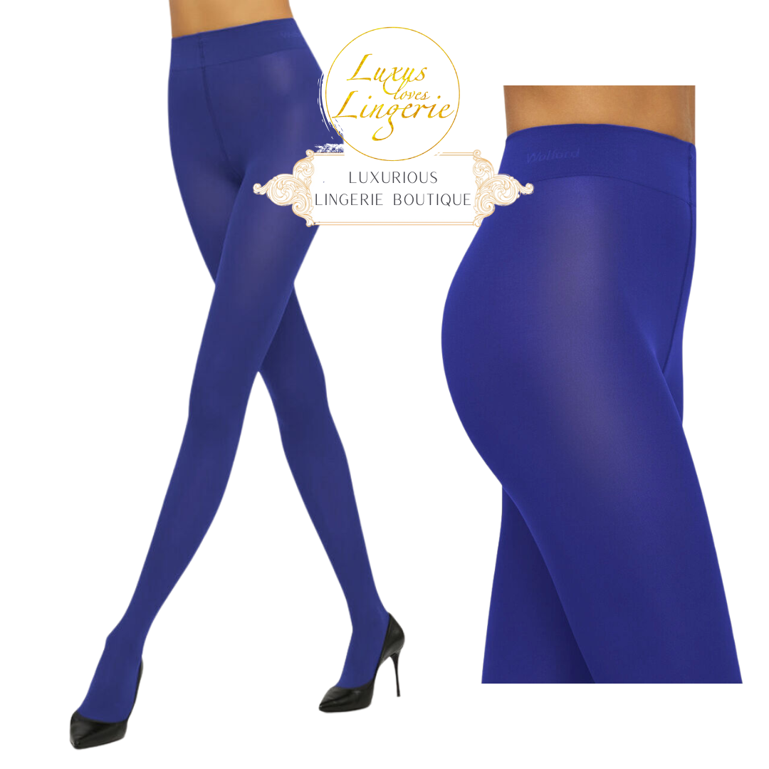Velvet De Luxe 66 Tights By Wolford L Ultra Blue Opaque Velvet De Luxe 66 Tights By Wolford L Ultra Blue Opaque