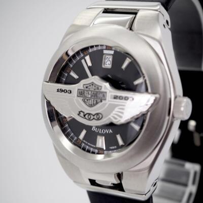 426【美品】BULOVA 時計　ハーレーダビッドソン　メンズ　箱付　限定コラボ BULOVA Watch Harley Davidson Men's Boxed Limited