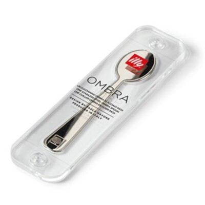 illy Logo Ombra Spoon with Plastic Case Coffee Accessory Gift Free Shipping