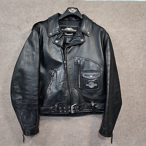 Harley Davidson Men's USA Made Embossed Eagle Black Leather Harley Davidson Men's USA Made Embossed Eagle Black Leather