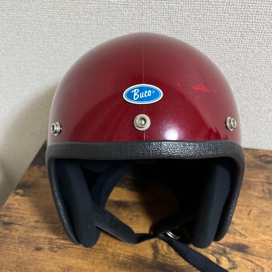 BUCO MINI ENDURO ジェットヘルメット レッド オリジナル リペア BUCO MINI ENDURO ジェットヘルメット レッド オリジナル リペア