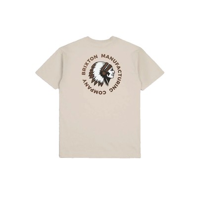 

Футболка с короткими рукавами Brixton Rival Stamp (кремовый/краситель для одежды Bisom) Футболка с рисунком, Cream/bison garment dye