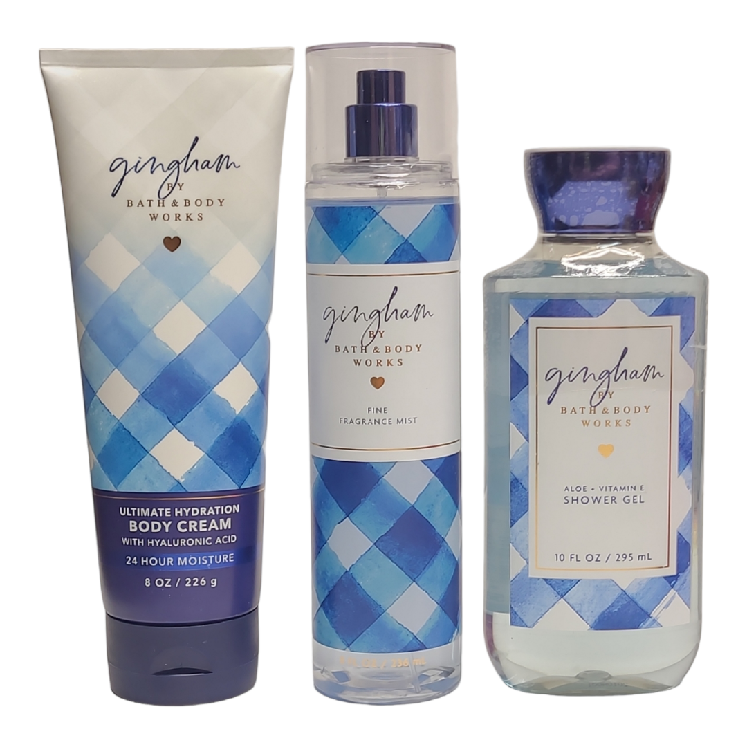 Bath & Body Works * GINGHAM * 3-Piece Body Care Set - Free