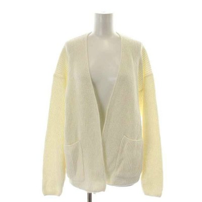 Jena IENA Patterned V Neck Cardigan Knit Long Sleeve F White Used 118de923dc144e