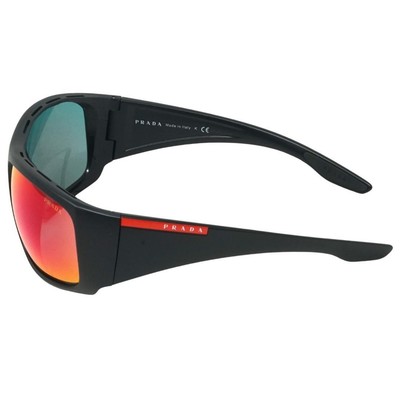 Pre-owned Prada Sport Ps04vs 1bo9q1 Black Sunglasses In Blue