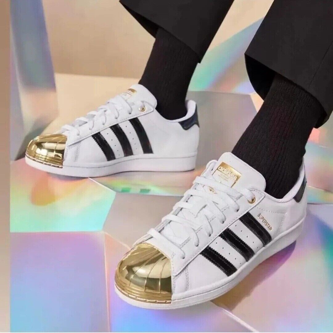 Adidas Superstar Metal Toe White Gold Metallic Women