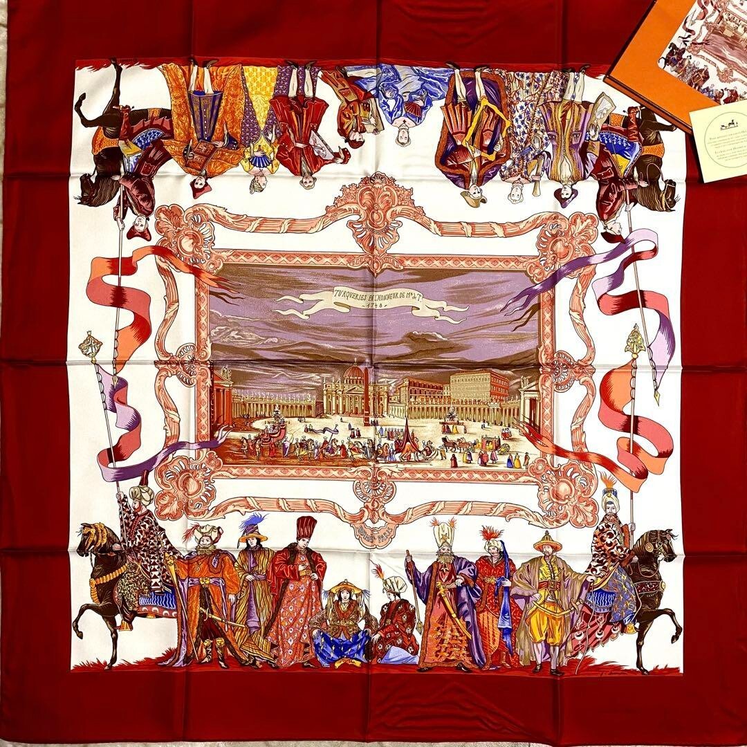 HERMES カレ90 ムッシュ・ド・Tのためのトルコ行進曲 HERMES】エルメス『カレ90 ムッシュ・ド・Tのためのトルコ行進曲