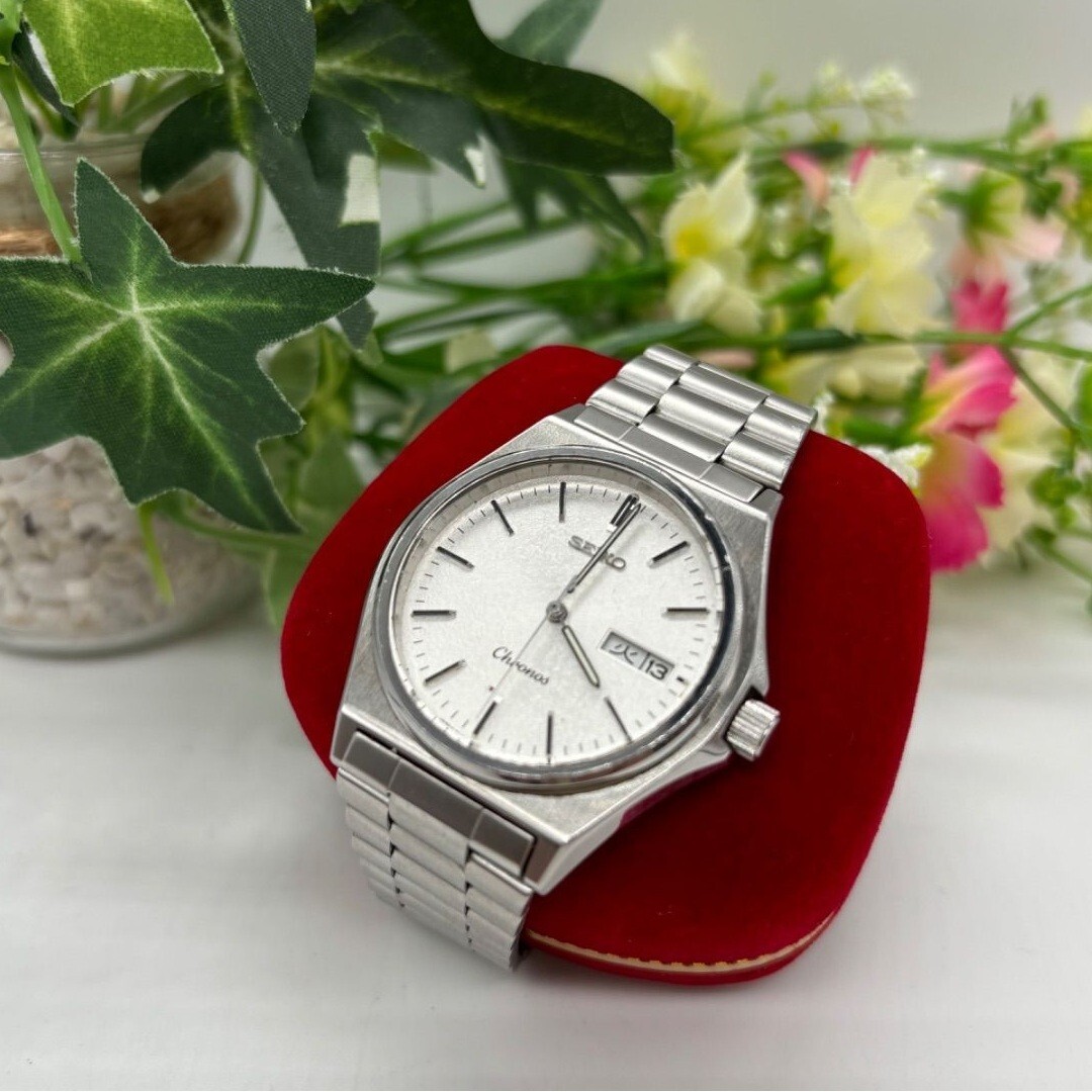 時計 SEIKO CHRONOS 5H23-6B70 ANTIMAGNETIC 60G SEIKO Quartz Watch Chronos 5H237060 Antimagnetic Silver