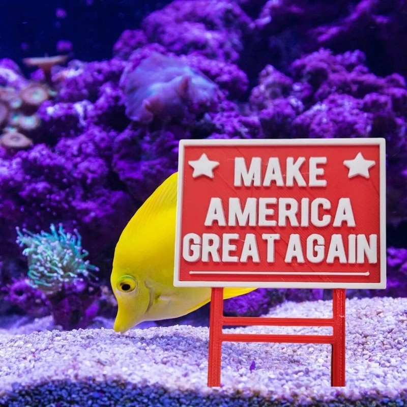 Aquarium Decor MAGA Make America Great Again Fish Tank Decor