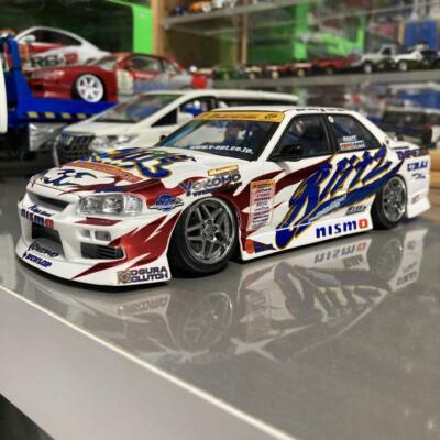 Blitz ER34 Skyline D1 Drift Car 1/24 Scale with BRW03 Wheels