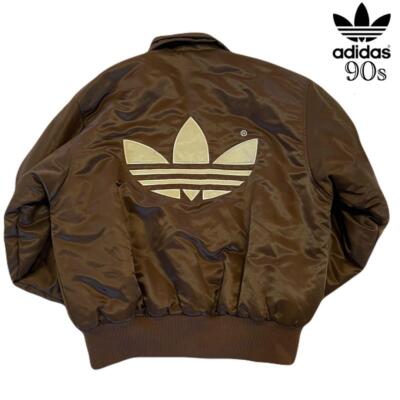 90S Adidas Bomber Jacket Ma-1/O/Brown Men's #D1810 | eBay