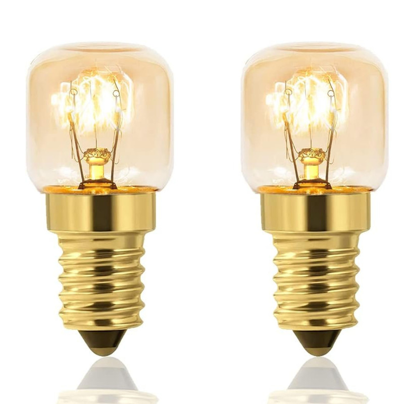 2x Backofenlampe GlÃ¼Hbirne HitzebestÃ¤Ndig FÃ¼R Herd Ofen Mikrowelle E14 Klar