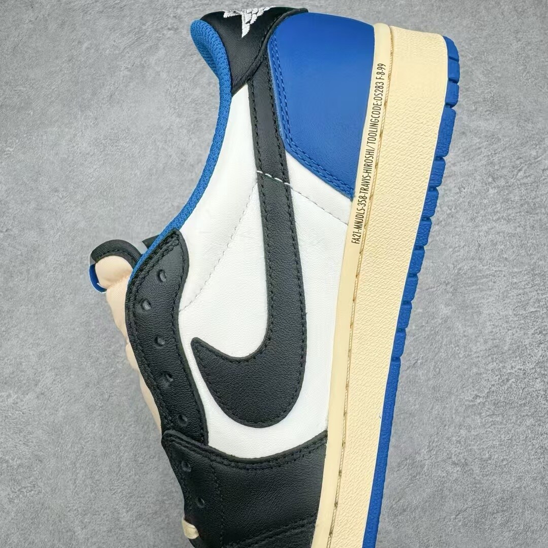 Pre-owned Nike Travis Scott Fragment X Fragment Design X Air Jorden Aj1 Low Og Sp In White