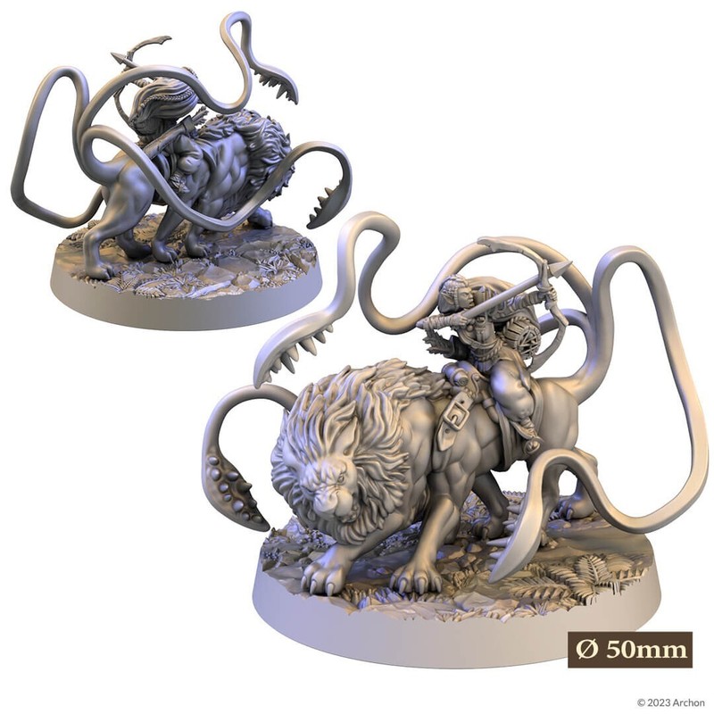 Displacer Beast/Optional Rider Miniatur/World Of Deuslair/Dungeons & Lasers G902