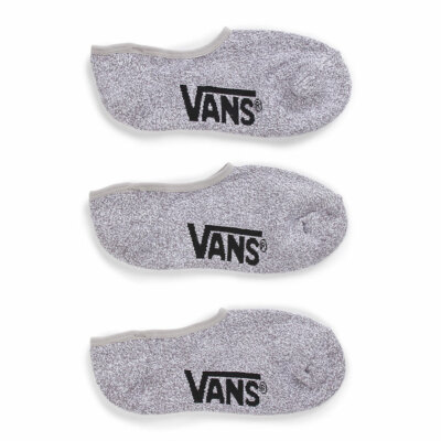

Vans OTW Classic Super No Show Socks 3-Pack (Heather Grey) мужские базовые носки