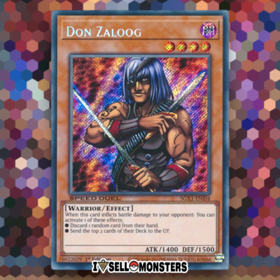 Yu-gi-oh! TCG 1x Don Zaloog SGX1-ENI04 x1 SECRET YUGIOH! DARK GOAT WARRIOR NM
