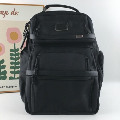 TUMI Alpha 3 Brief pack  Black Backpack Nylon Shoulder Bag Business Sports