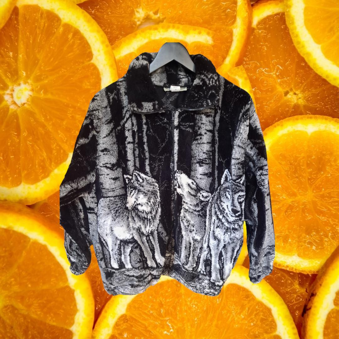 Seventh Avenue Wolf Black and White Jacket Size Medium | eBay